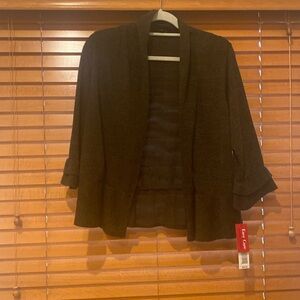 Rafaela ruffle sleeve brown light cardigan - medium NWT (e)